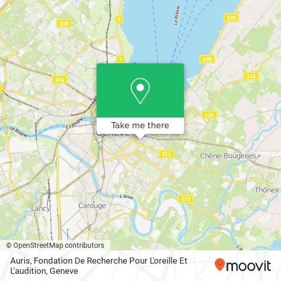 Auris, Fondation De Recherche Pour L'oreille Et L'audition map