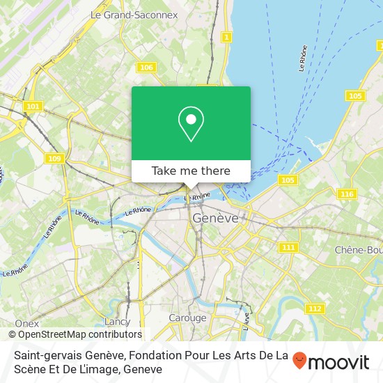 Saint-gervais Genève, Fondation Pour Les Arts De La Scène Et De L'image Karte