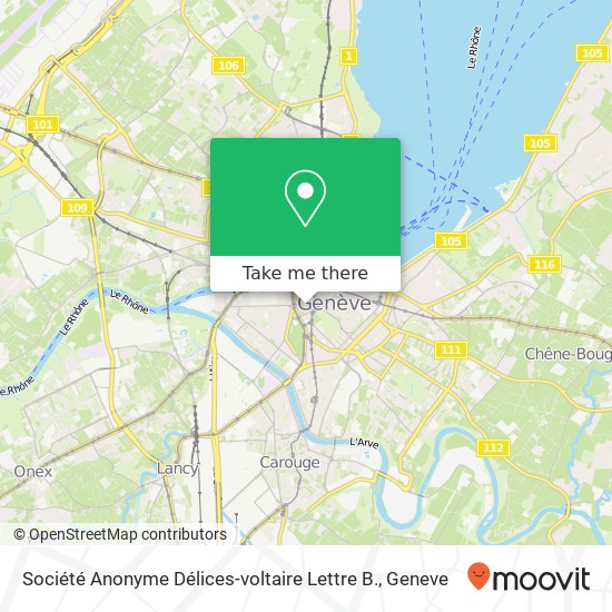 Société Anonyme Délices-voltaire Lettre B. map