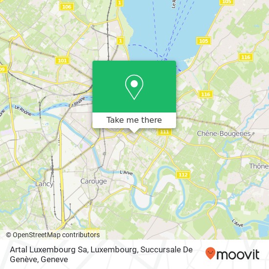 Artal Luxembourg Sa, Luxembourg, Succursale De Genève Karte