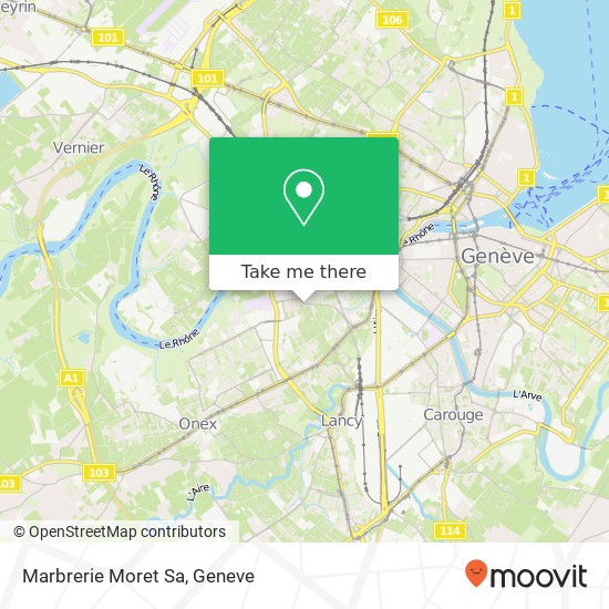 Marbrerie Moret Sa map