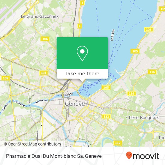Pharmacie Quai Du Mont-blanc Sa map