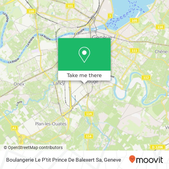 Boulangerie Le P'tit Prince De Balexert Sa map