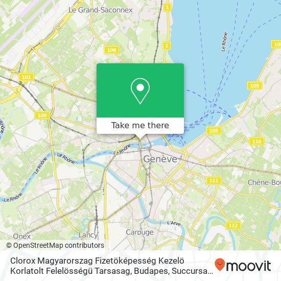 Clorox Magyarorszag Fizetöképesség Kezelö Korlatolt Felelösségü Tarsasag, Budapes, Succursale De Ge map