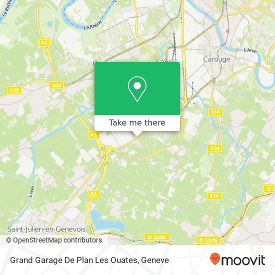 Grand Garage De Plan Les Ouates map