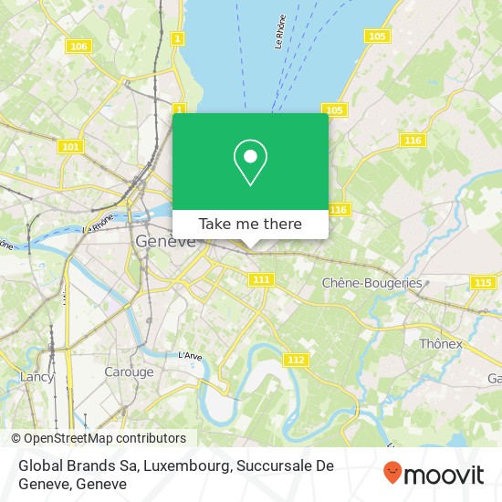 Global Brands Sa, Luxembourg, Succursale De Geneve map