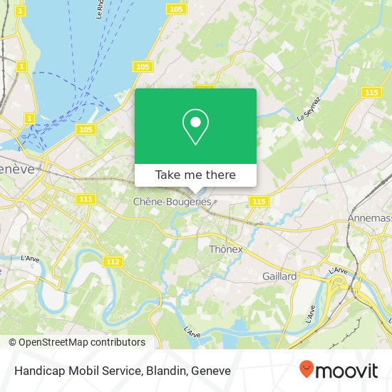 Handicap Mobil Service, Blandin map