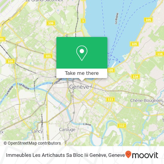 Immeubles Les Artichauts Sa Bloc Iii Genève map