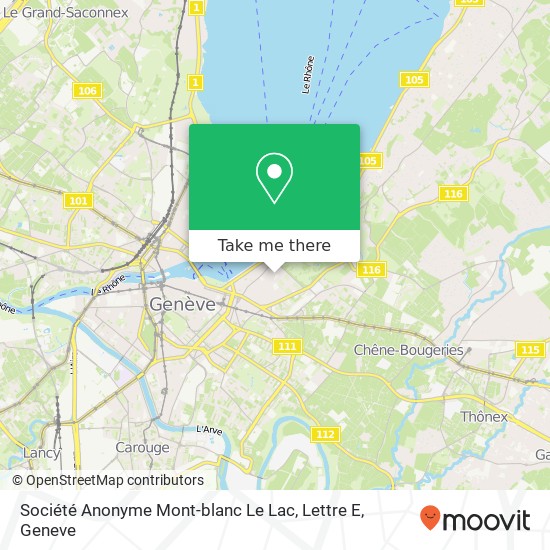 Société Anonyme Mont-blanc Le Lac, Lettre E Karte