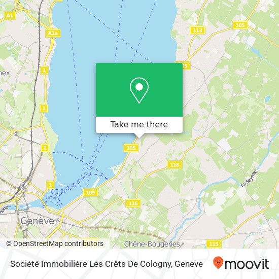 Société Immobilière Les Crêts De Cologny map