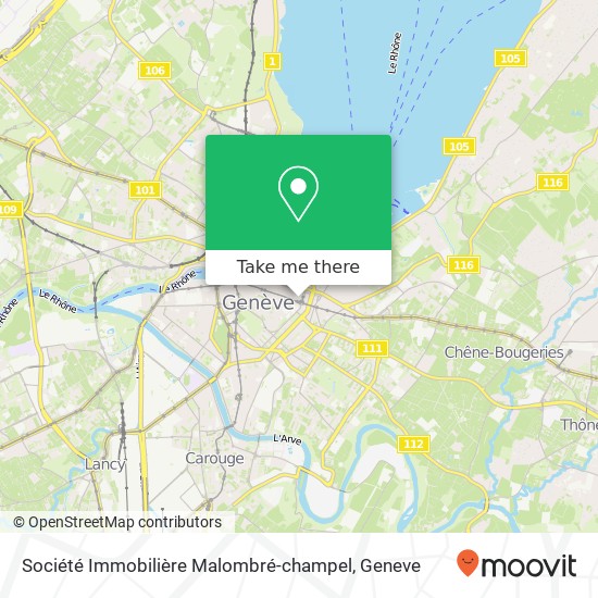 Société Immobilière Malombré-champel Karte