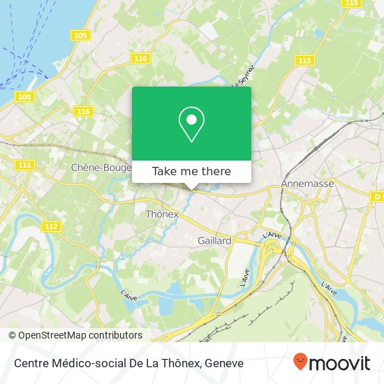Centre Médico-social De La Thônex map