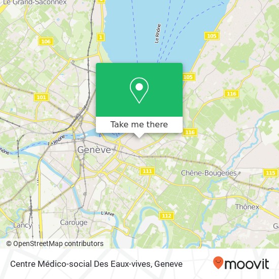 Centre Médico-social Des Eaux-vives map