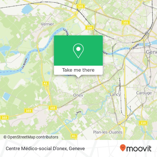 Centre Médico-social D'onex map