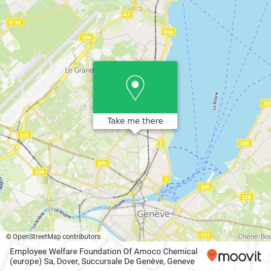 Employee Welfare Foundation Of Amoco Chemical (europe) Sa, Dover, Succursale De Genève map