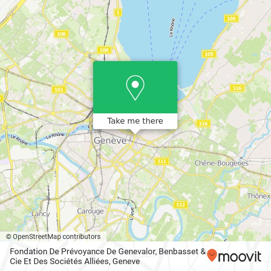 Fondation De Prévoyance De Genevalor, Benbasset & Cie Et Des Sociétés Alliées map