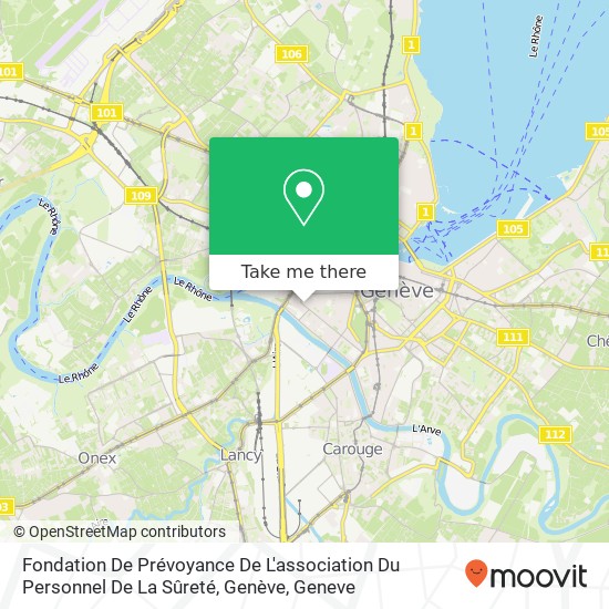 Fondation De Prévoyance De L'association Du Personnel De La Sûreté, Genève map