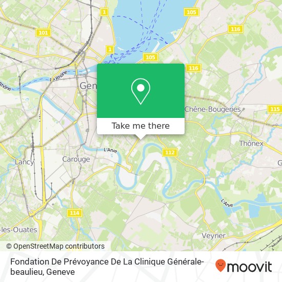 Fondation De Prévoyance De La Clinique Générale-beaulieu map