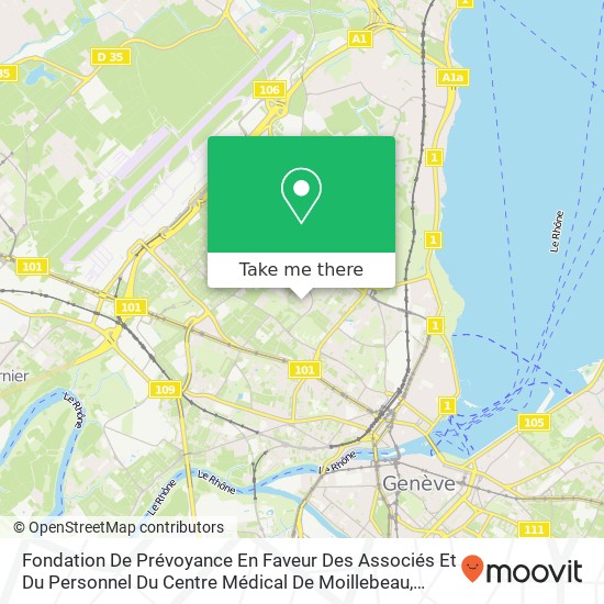 Fondation De Prévoyance En Faveur Des Associés Et Du Personnel Du Centre Médical De Moillebeau map