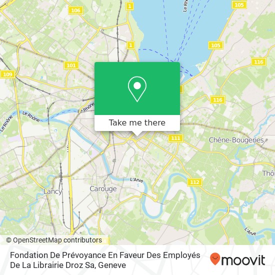 Fondation De Prévoyance En Faveur Des Employés De La Librairie Droz Sa map