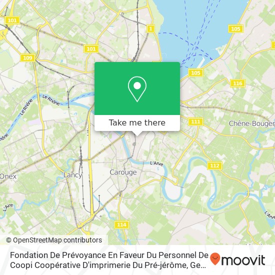 Fondation De Prévoyance En Faveur Du Personnel De Coopi Coopérative D'imprimerie Du Pré-jérôme, Gen map