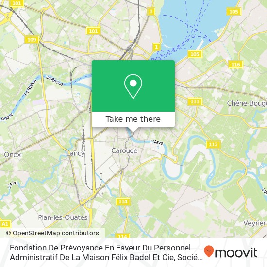 Fondation De Prévoyance En Faveur Du Personnel Administratif De La Maison Félix Badel Et Cie, Socié map