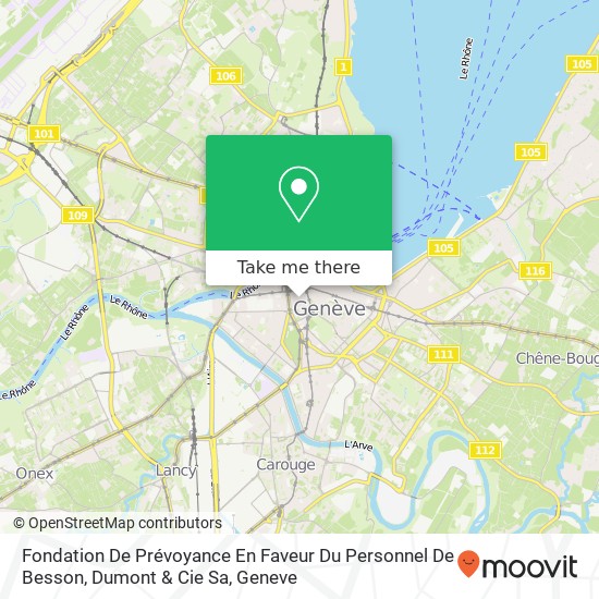 Fondation De Prévoyance En Faveur Du Personnel De Besson, Dumont & Cie Sa Karte