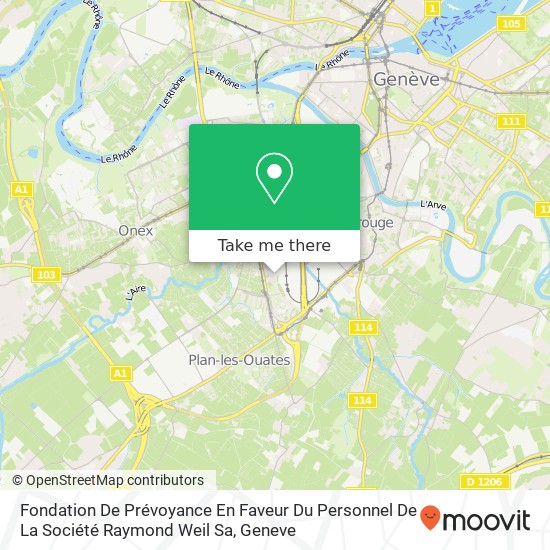 Fondation De Prévoyance En Faveur Du Personnel De La Société Raymond Weil Sa map