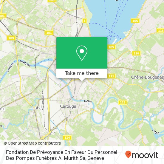 Fondation De Prévoyance En Faveur Du Personnel Des Pompes Funèbres A. Murith Sa map