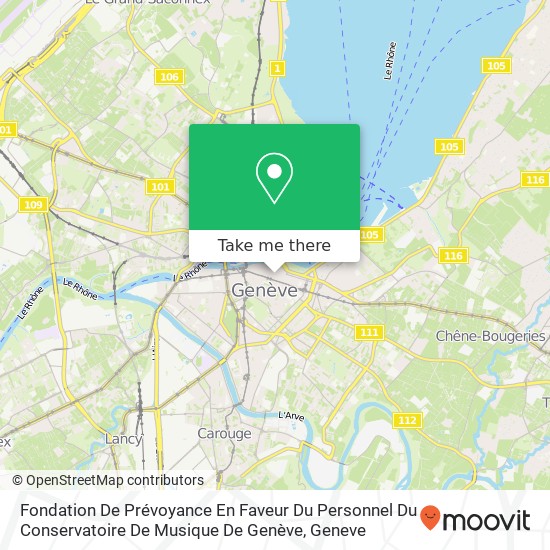 Fondation De Prévoyance En Faveur Du Personnel Du Conservatoire De Musique De Genève map