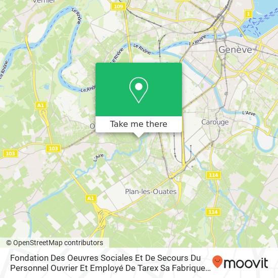 Fondation Des Oeuvres Sociales Et De Secours Du Personnel Ouvrier Et Employé De Tarex Sa Fabrique D map