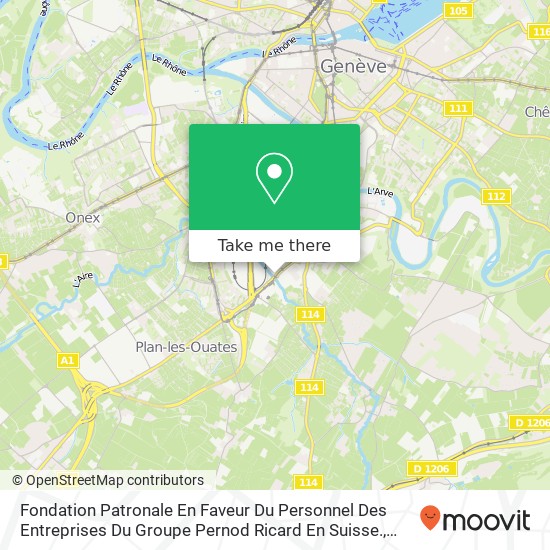 Fondation Patronale En Faveur Du Personnel Des Entreprises Du Groupe Pernod Ricard En Suisse. map