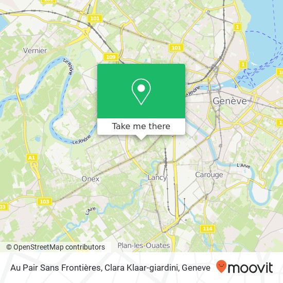 Au Pair Sans Frontières, Clara Klaar-giardini map