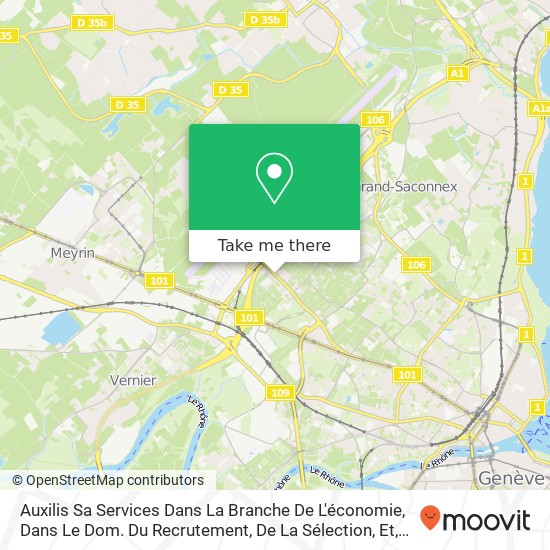 Auxilis Sa Services Dans La Branche De L'économie, Dans Le Dom. Du Recrutement, De La Sélection, Et map