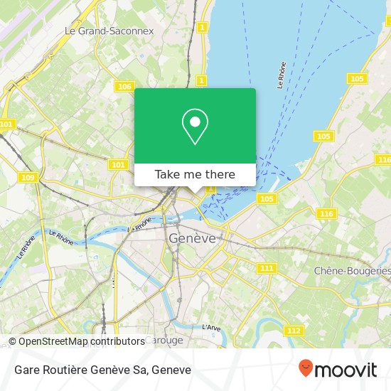 Gare Routière Genève Sa map