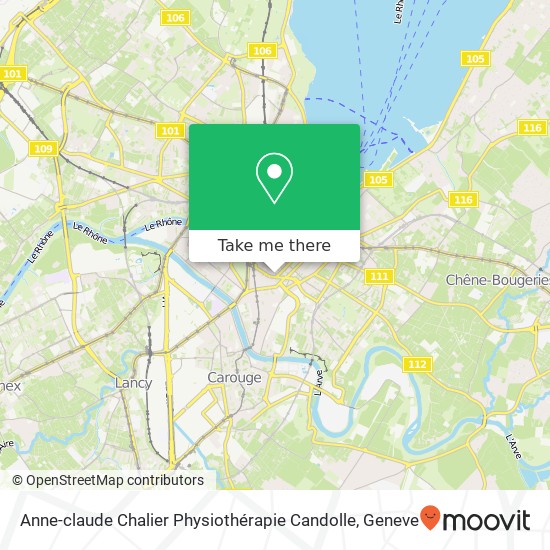Anne-claude Chalier Physiothérapie Candolle map
