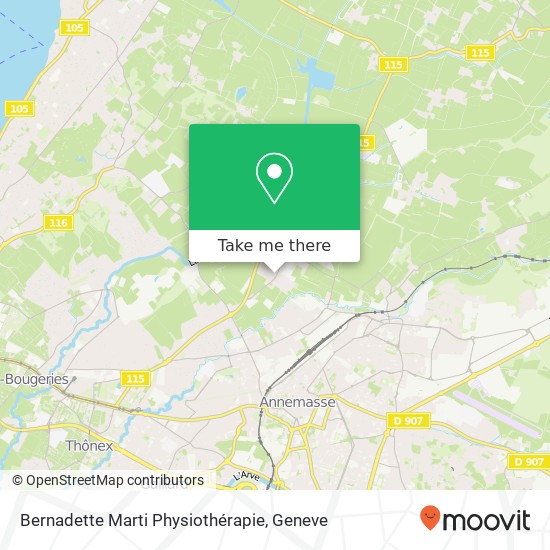 Bernadette Marti Physiothérapie map