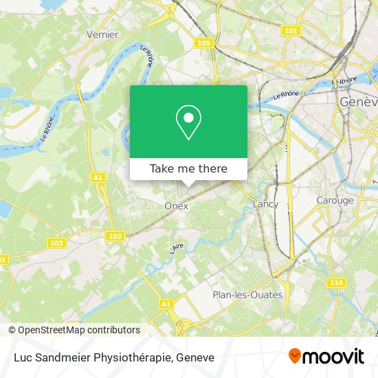 Luc Sandmeier Physiothérapie map