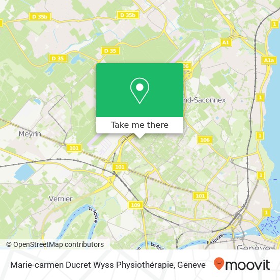 Marie-carmen Ducret Wyss Physiothérapie map