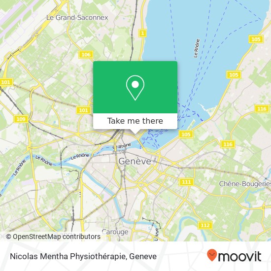 Nicolas Mentha Physiothérapie map