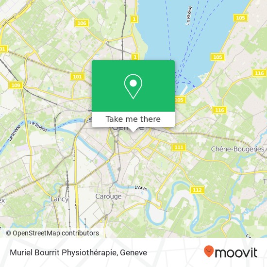Muriel Bourrit Physiothérapie map