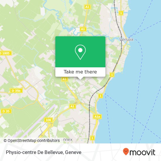 Physio-centre De Bellevue map