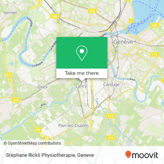 Stéphane Rickli Physiothérapie map