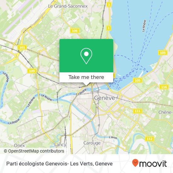 Parti écologiste Genevois- Les Verts map