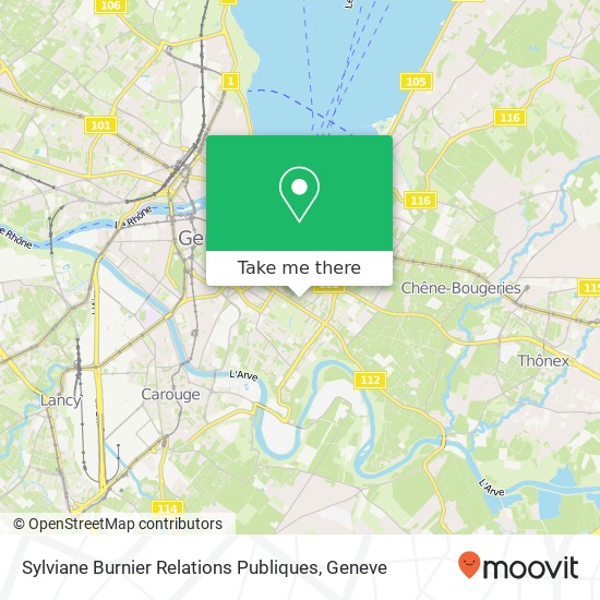 Sylviane Burnier Relations Publiques map