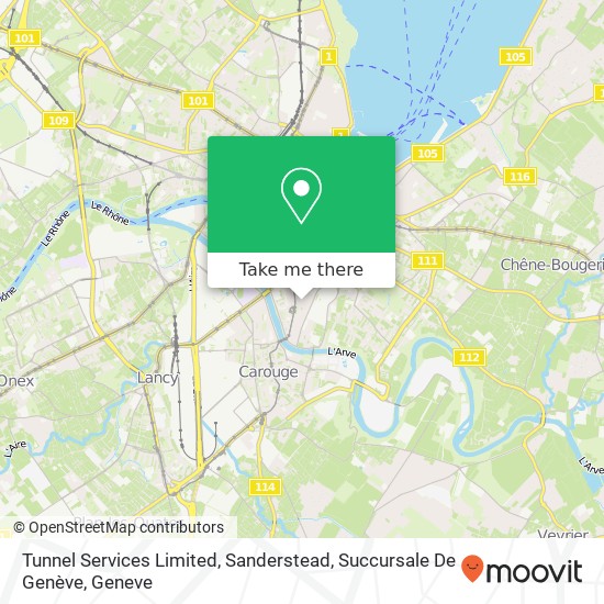 Tunnel Services Limited, Sanderstead, Succursale De Genève Karte