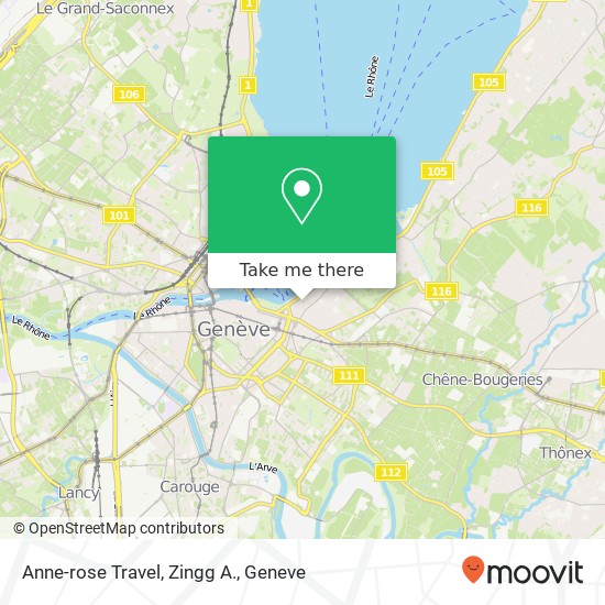 Anne-rose Travel, Zingg A. Karte