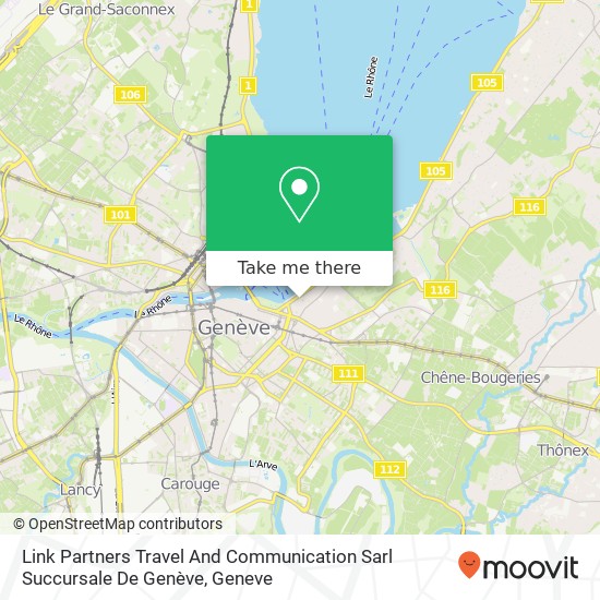 Link Partners Travel And Communication Sarl Succursale De Genève map