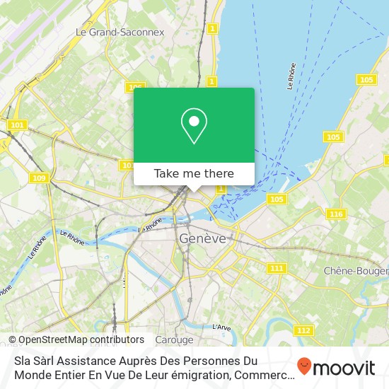 Sla Sàrl Assistance Auprès Des Personnes Du Monde Entier En Vue De Leur émigration, Commerce Intern map