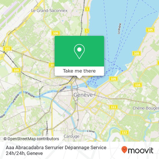 Aaa Abracadabra Serrurier Dépannage Service 24h / 24h map